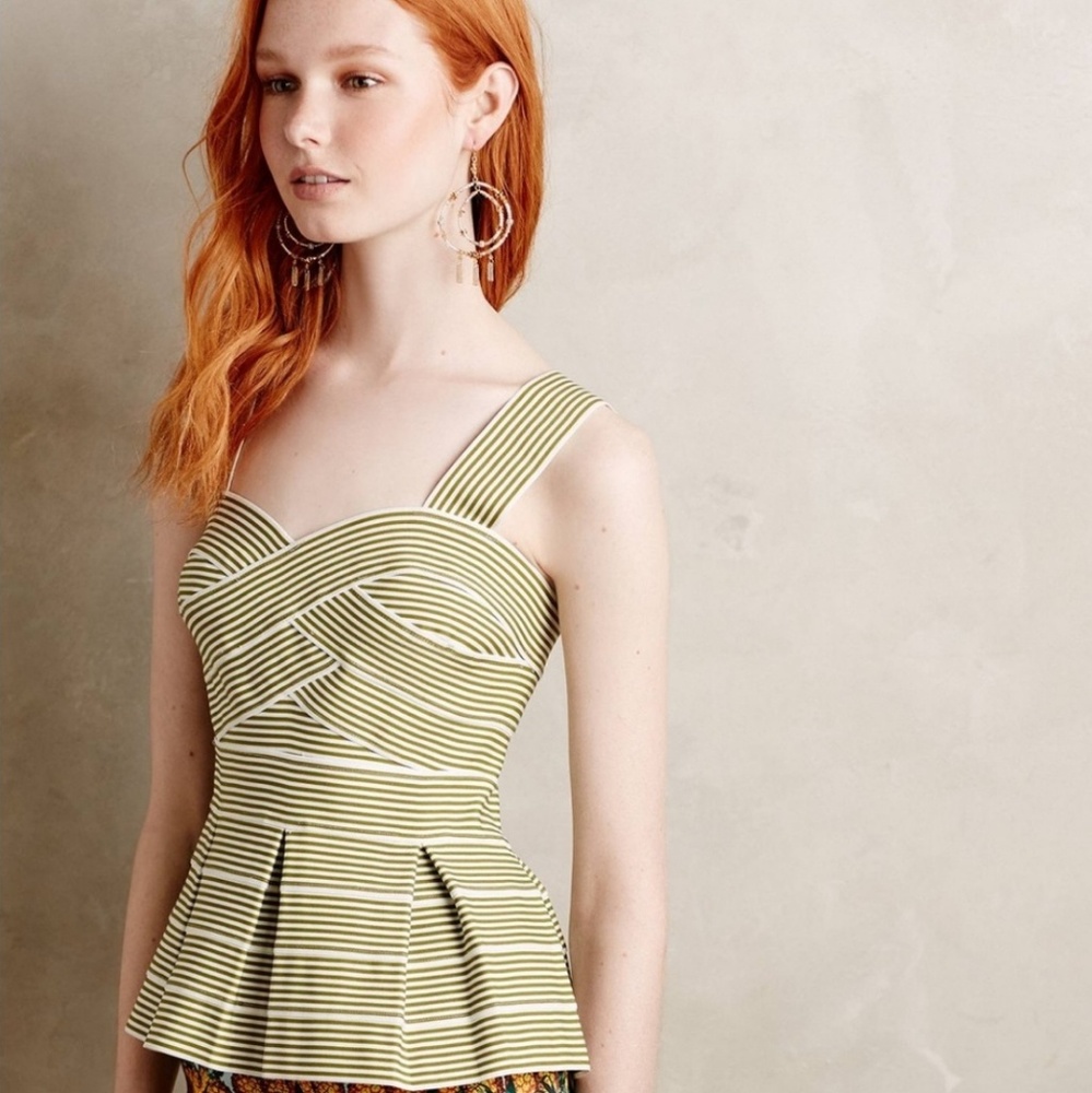 Anthropologie HD in Paris Cabana Striped Peplum